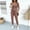 Coffee, variant on Womens Ribbed Knit Jumpsuits Crew Neck Elastic Waist Drawstring Overalls Sleeveless Summer Casual Rompers with Pockets