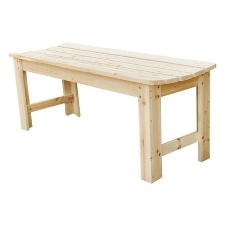 Style Backless Bench - Shine Company Belfort Backless Wood Garden Bench