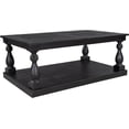 thumbnail image 4 of 45 Inch Farmhouse Coffee Table,Solid Wood Coffee Table,Storage Coffee Tables for Living Room, Rustic Floor Shelf Coffee Table w/Storage,Easy Assembly, 4 of 8
