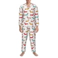 thumbnail image 3 of Lsque Dachshund Dog Puppy Pattern Long Sleeve Pajama Set for Men - Soft 2-Piece Sleepwear and Loungewear Set with Pockets, Comfy Nightwear-Medium, 3 of 7