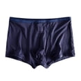 thumbnail image 2 of zeranth Men Japanese Style Modal Shorts Briefs Mid-rise Elastic Waistband Patchwork Color U-convex Underwear Moisture-Absorbent Panties, 2 of 7