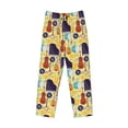thumbnail image 6 of Uemuo Musical Instruments Pattern Men's Wide Leg Palazzo Lounge Pants with Pockets Light Weight Loose Comfy Casual Pajama Pants-Small, 6 of 9