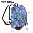 thumbnail image 2 of Ratiio whiet Snowflake blue background Pattern Womens Backpack Purse Leather Backpack Purse for Women Travel Fashion Backpack Designer Ladies Shoulder Bags, 2 of 4
