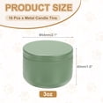 thumbnail image 2 of 3oz Candle Tins, 16pcs Metal Candle Tins Jars with Lids Round Empty Tin Can Containers Bulk for Storage Tea and Making DIY Arts Crafts Christmas Gifts, Green, 2 of 7