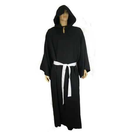 Hooded Monk Horror Black Robe Deluxe Adult Unisex Costume DC1401 - Large (56