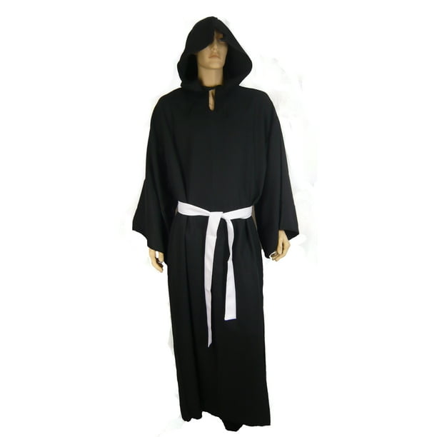 Hooded Monk Horror Black Robe Deluxe Adult Unisex Costume DC1401