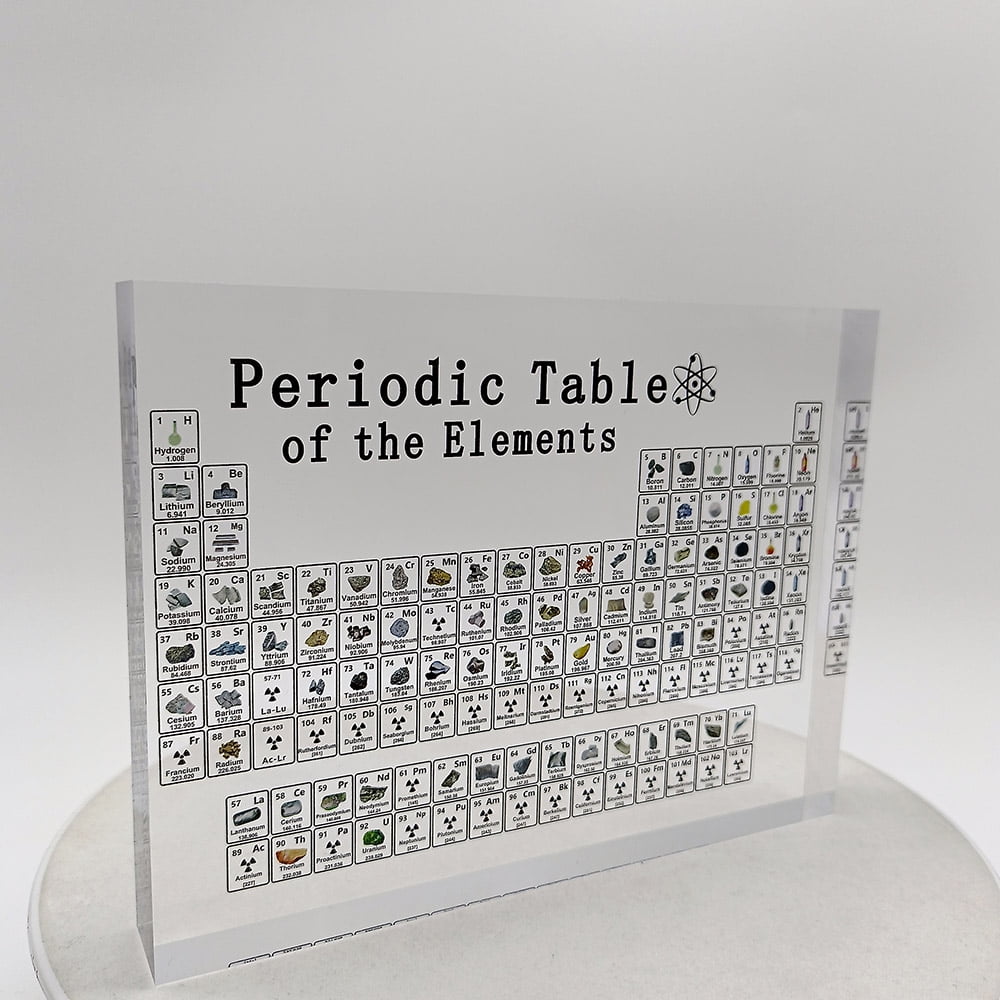 170*120*24mm Periodic Table Display with Elements Acrylic Student Teacher Desk%K 