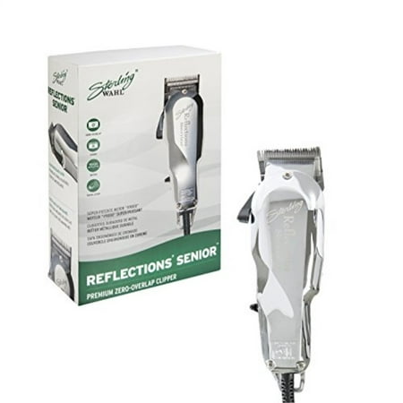 Wahl Professional Reflections Senior Clipper #8501 Classic Clipper with Metal Housing and Chrome Lid Cool Running v9000 Motor for Premium Fades and Blends Great for Barbers and