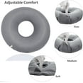 thumbnail image 4 of 1 Pack Round Inflatable Hemorrhoid Seat,Portable Wheelchairs Seat Cushion,Donut Cushion Seat with Air Pump,Donut Pillow for Bed Sores,Tailbone Pain Relief (15" Gray), 4 of 7