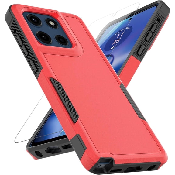 HCTian for Moto G Stylus 2025 Case: Dual Layer Protective Heavy Duty Cell Phone Cover Shockproof Rugged with HD Screen Protector - Military Protection Bumper Tough - for Motorola Moto G Stylus 2025