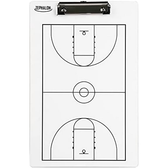 Dry Erase Basketball Clipboard for Coaches Double Sided Board, Sports Coaching (Large 14.5 x 9.5)