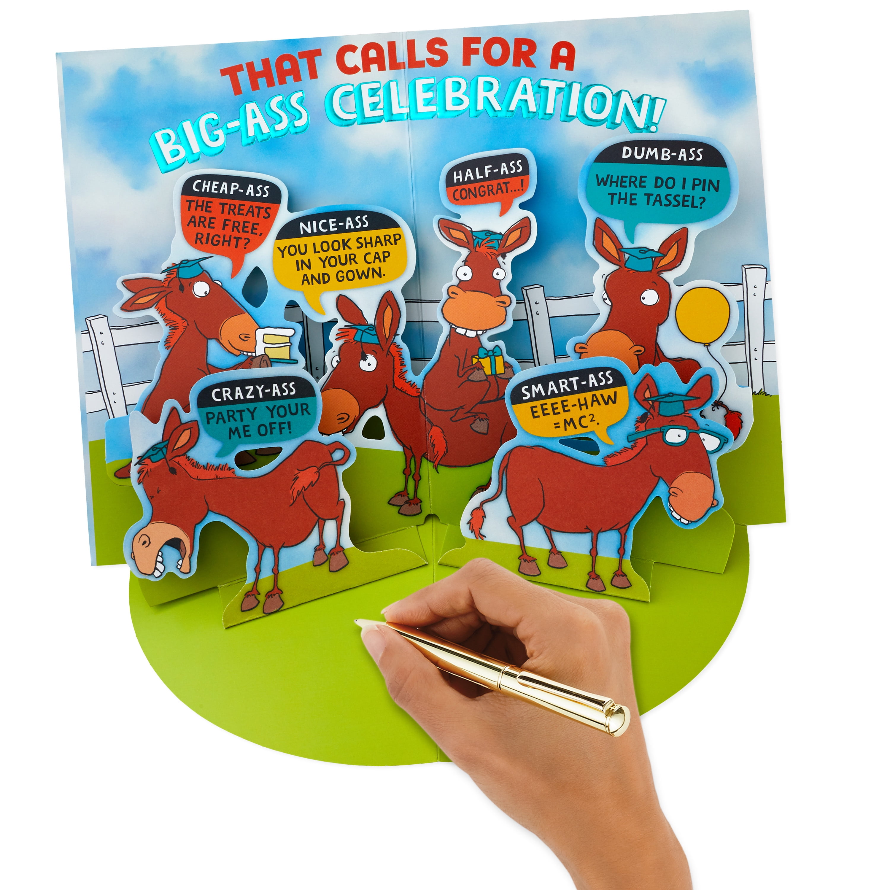 Hallmark Funny Pop-Up Graduation Greeting Card (Big-Ass Celebration)
