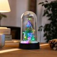 thumbnail image 5 of YingYouFu Lighted Christmas Cloche Decor, Battery Operated Mini Scene Ornament, Tabletop Tree Dome Decoration for Party Home Gift Present Display, 5 of 7