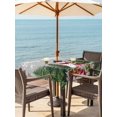 thumbnail image 2 of Outdoor Tablecloth with Umbrella Hole and Zipper, Grey Christmas Square Table Cloth 60x60 Inch Waterproof Tablecloth, Xmas Tree Snowflake Winter Gifts Picnic Table Cover for Patio Camping, 2 of 7