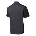 thumbnail image 6 of Mens Colorblock Micropique Sport-Wick Polyester Polo Iron Grey/ Black X-Small, 6 of 8