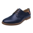 thumbnail image 1 of Chaussures de Mariage en Cuir pour Homme, Mode Décontractée, Unies, à Lacets, Chaussures d'Affaires pour Homme, 1 of 8