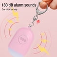 thumbnail image 2 of Alarma de emergencia personal, 130 DB recargable Safesound alarma de seguridad personal con linterna LED antorcha alarma de pánico para niños, mujeres (rosa) Zhivalor WLJ-4680, 2 of 5