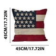thumbnail image 7 of Independence Day Pillowcase 18x18 Inches 1PC, 4th of July Patriotic USA Flag Throw Pillow Cover, Memorial Day Farmhouse Decor Cushion Case for Couch Sofa Home&nbsp;Outdoor, 7 of 7