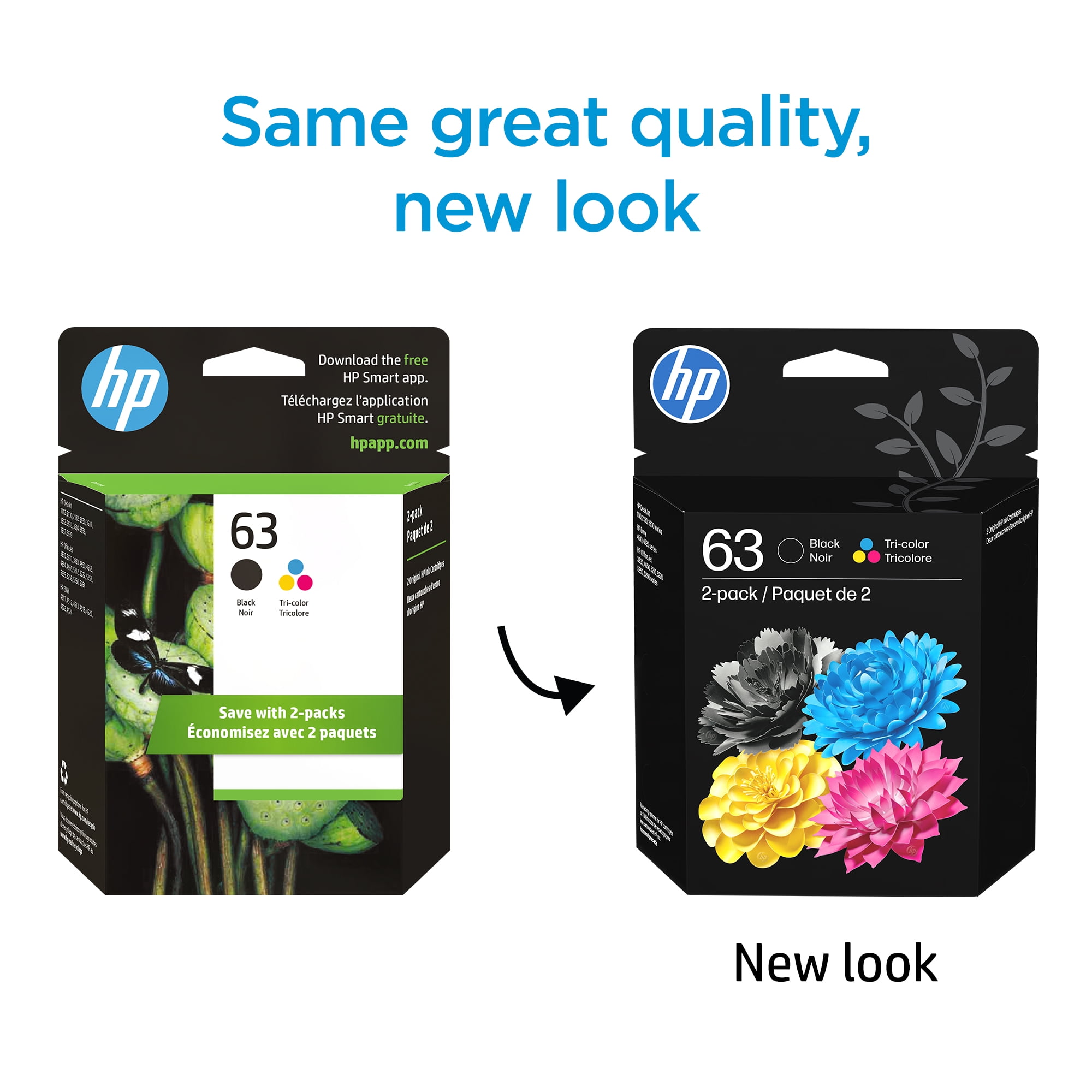 HP 63 Clr/Blk Ink Crtg Combo 2-Pack