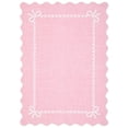 thumbnail image 2 of Nanan 3'x5' Scalloped Bow Border Area Rug, Modern Solid Washable Rug with Non Slip TPR Backing, Stain Resistant Low Pile Indoor Carpet Mat for Bedroom Hallway Nursery Decor, Pink, 2 of 7
