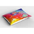 thumbnail image 2 of Ambesonne Spanish Pillow Sham, Feliz Cumpleanos Party, 26" X 20", Multicolor, 2 of 2