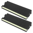 thumbnail image 2 of 2Pcs Door Threshold Ramp Wheelchair Ramp Entry Ramp with Fluorescent Strips for Transition Threshold Step Doorways Supermarket Entry and Garage Black, 2 of 2