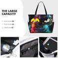 thumbnail image 3 of Honeii Neon Spectrum Cat Portrait for Tote Bag with Adjustable Strap,Beach Bag, Waterproof Sandproof Beach Tote Bag, Large Capacity Foldable Beach Bags, 3 of 7