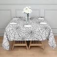 thumbnail image 3 of Halloween Spider Web Pattern Square Tablecloth,Waterproof Square Table Cover,Wipeable Spillproof Washable Table Cover for Home Kitchen Party Decor 52"x52"(132x132cm), 3 of 6