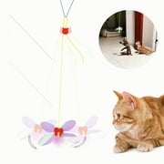 Adjustable Door Window Hanging Interactive Toys Butterfly Flicker Teaser Self-palying Pet Toys For Cats