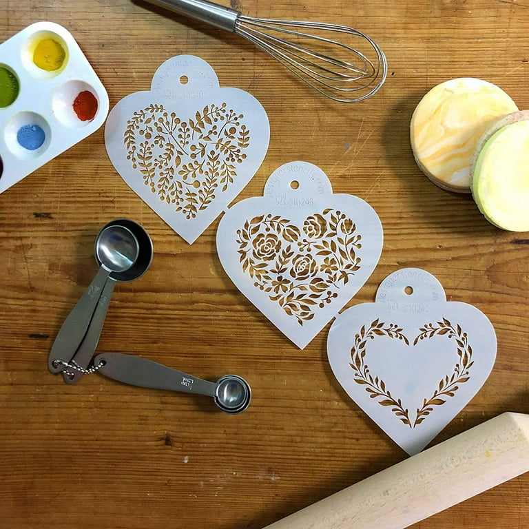 Nesting Hearts Pattern Stencil Set - bakeartstencils