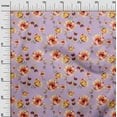 thumbnail image 2 of oneOone Viscose Jersey Light Purple Fabric Flower & Leaves Watercolor Dress Material Fabric Print Fabric By The Yard 60 Inch Wide, 2 of 5
