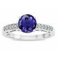 thumbnail image 2 of Star K � Round 7mm Genuine Iolite Channel Set Engagement Promise Ring, 2 of 9