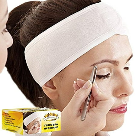 Terry Cloth Towelling Spa Headband, Prevent Hair from Falling on Face,