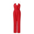 thumbnail image 4 of Kcodviy Women Solid Tube Top Tight Romper Sleeveless Rompers Cold Shoulder Rompers for Women Plus Size Pocket Jumpsuit, 4 of 8
