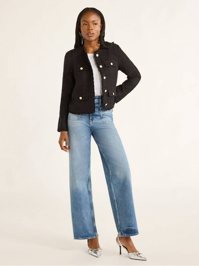 Free Shipping! Free Assembly Women's Plus Tweed Jacket XS-4X