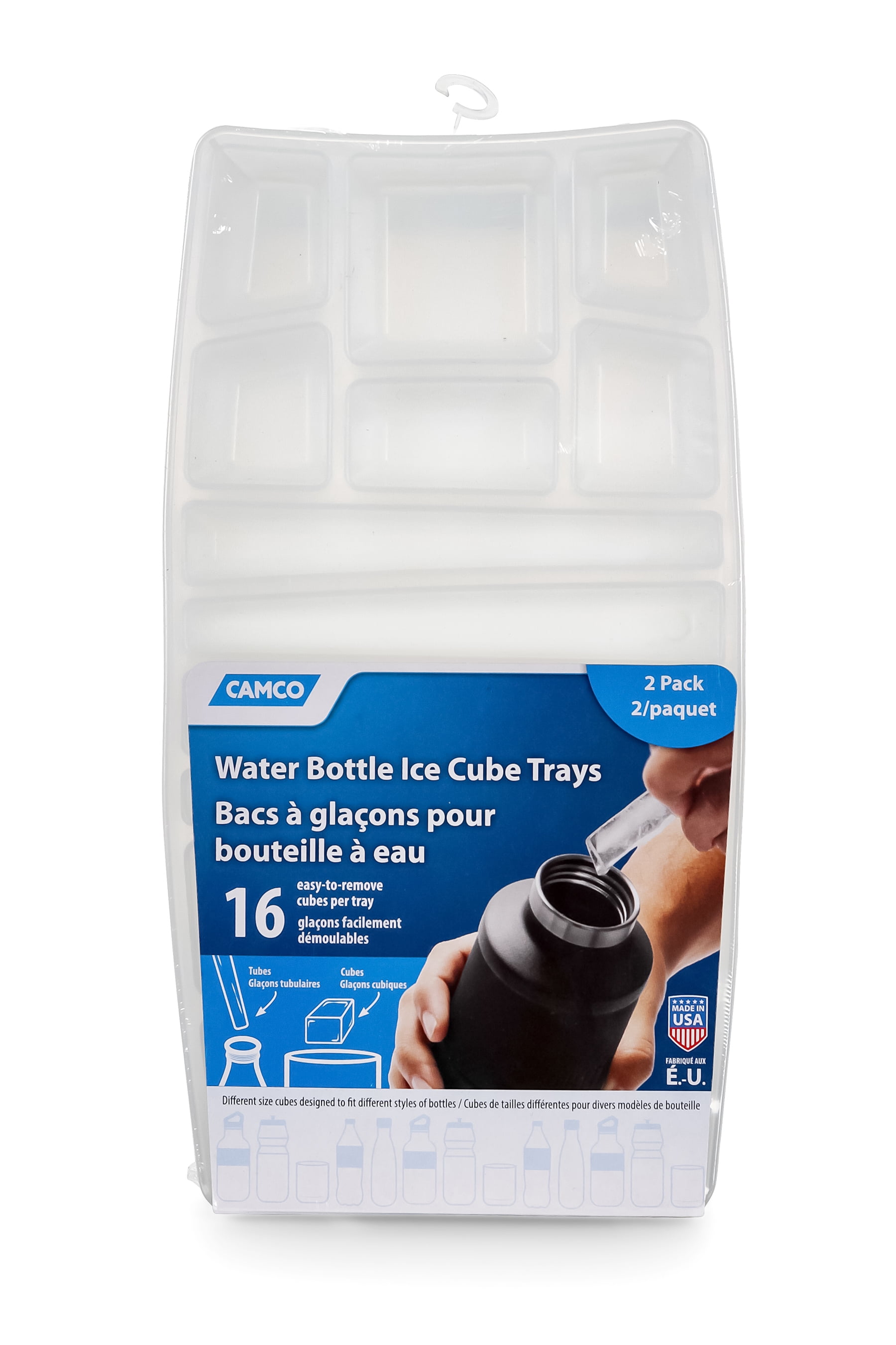 Camco 44101 Water Bottle Ice Cube Tray Creates Different Ice Cube