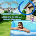 thumbnail image 4 of Manguera de 2 terminales para limpiador de fondo de piscina, manguera de piscina azul de 32 mm con abrazaderas, compatible con bomba de filtro In-tex 607 637 de Poweka (3 juegos), 4 of 4