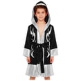 thumbnail image 5 of Haitryli Kids Boys Girls 2pcs Boxing Uniform Robe Shorts Kickboxing Muay Thai Combat Martial Arts Tracksuit Black Silver 10, 5 of 7