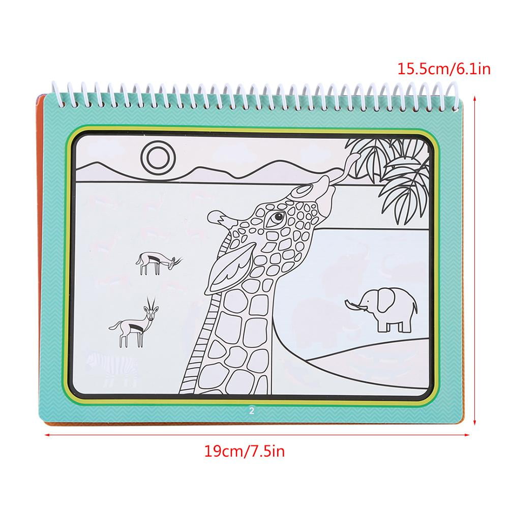 Download Garosa Portable Children Magic Coloring Painting Book with Water Drawing Pen Kids Early Learn ...