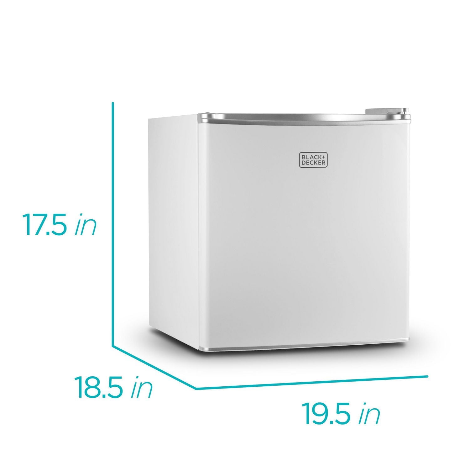 Black + Decker BCRK17W Réfrigérateur compact Energy Star Mini-réfrigérateur à porte simple avec congélateur, 1,7 pieds cubes, blanc