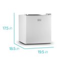 thumbnail image 3 of Black + Decker BCRK17W Compact Refrigerator Energy Star Single Door Mini Fridge with Freezer, 1.7 Cubic Ft., White, 3 of 7