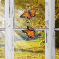thumbnail image 1 of Tinted Metal Window Charm  Metal Monarch Butterfly Delicate Window Decoration Craft For Windows Colored Metal Bird Charm Yellow, 1 of 9