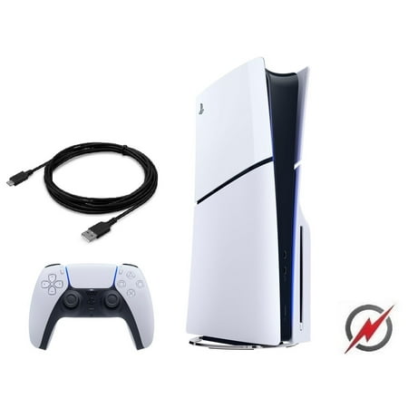 Sony PlayStation 5 Slim Disc Console -White Limited Powever Bundle