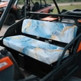 thumbnail image 4 of HUIACONG Marble Texture UTV Seat Covers Waterproof Polyester Breathable UTV Seat Covers Protector Non-Slip Soft for Kawasaki Mule 3010, 4 of 7