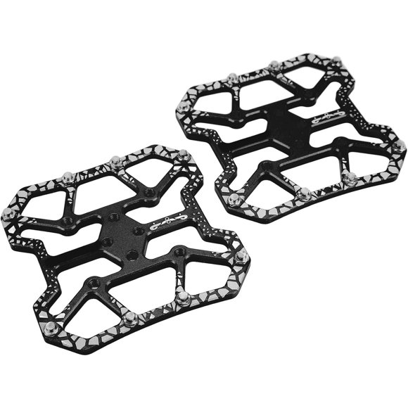 shiyou-1 Pair Bike Clipless Pedal Adapters,Bicycle Clipless Pedal Converter Self Locking Disc Pedals Platform Adapter Compatible with SPD SL/SPD Look Keo/Delta Bike System (Black)