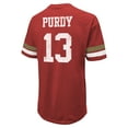 thumbnail image 3 of Men's Majestic Threads Brock Purdy Scarlet San Francisco 49ers Name & Number Oversize Fit T-Shirt, 3 of 3