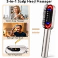 thumbnail image 4 of DayIn Electric Scalp Massager Hair Grow, Red Light Hair Oil Applicator Brush, Cordless Vibrating Head Massage Comb, Silver, 4 of 8