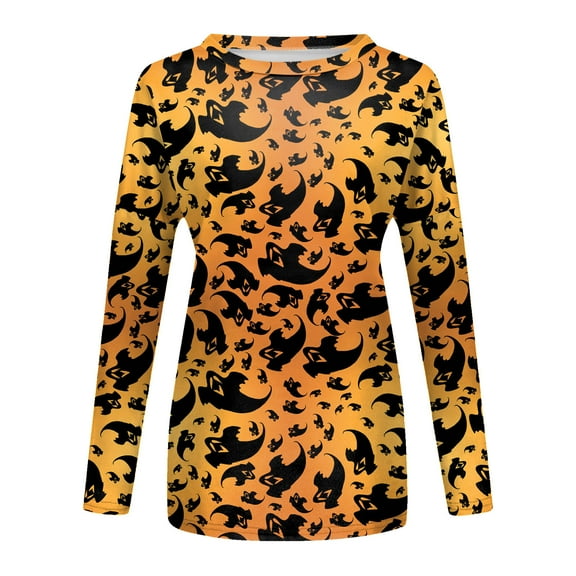 Aayomet Womens T Shirts Pocket Shirts for Women Casual Loose Fit Tunic Top Comfy Cute Sweatshirts Long Sleeve,Gold L