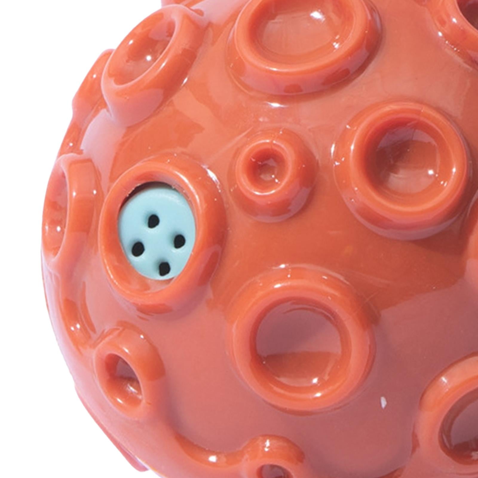 Bvdfgk Aggressive Chew Dog Toy Ball, Interactive Dog Ball with Squeaking Sound, Durable Red
