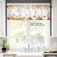 thumbnail image 2 of JOOCAR Pumpkin Leaves Polyester Window Valance Curtain for Home Kitchen Living Room Bedroom Bathroom Decor 54x18 inch, 2 of 5